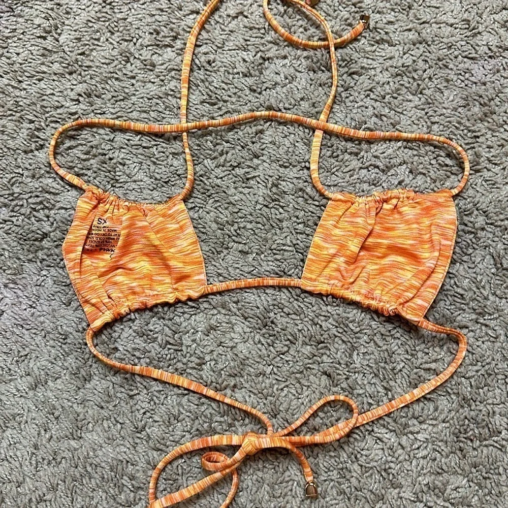 Lovers and Friends Treasure Top in Orange Space Dye - Picture 10 of 10